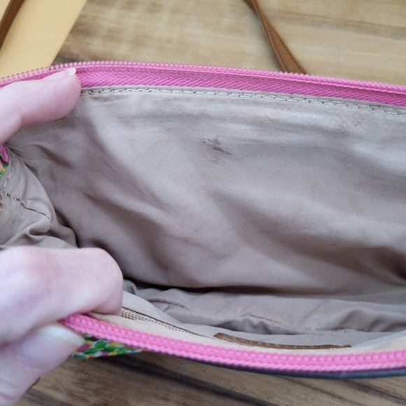 Nine West Pink, Green & Yellow Floral Crossbody Bag with Adjustable Strap - Picture 7 of 8